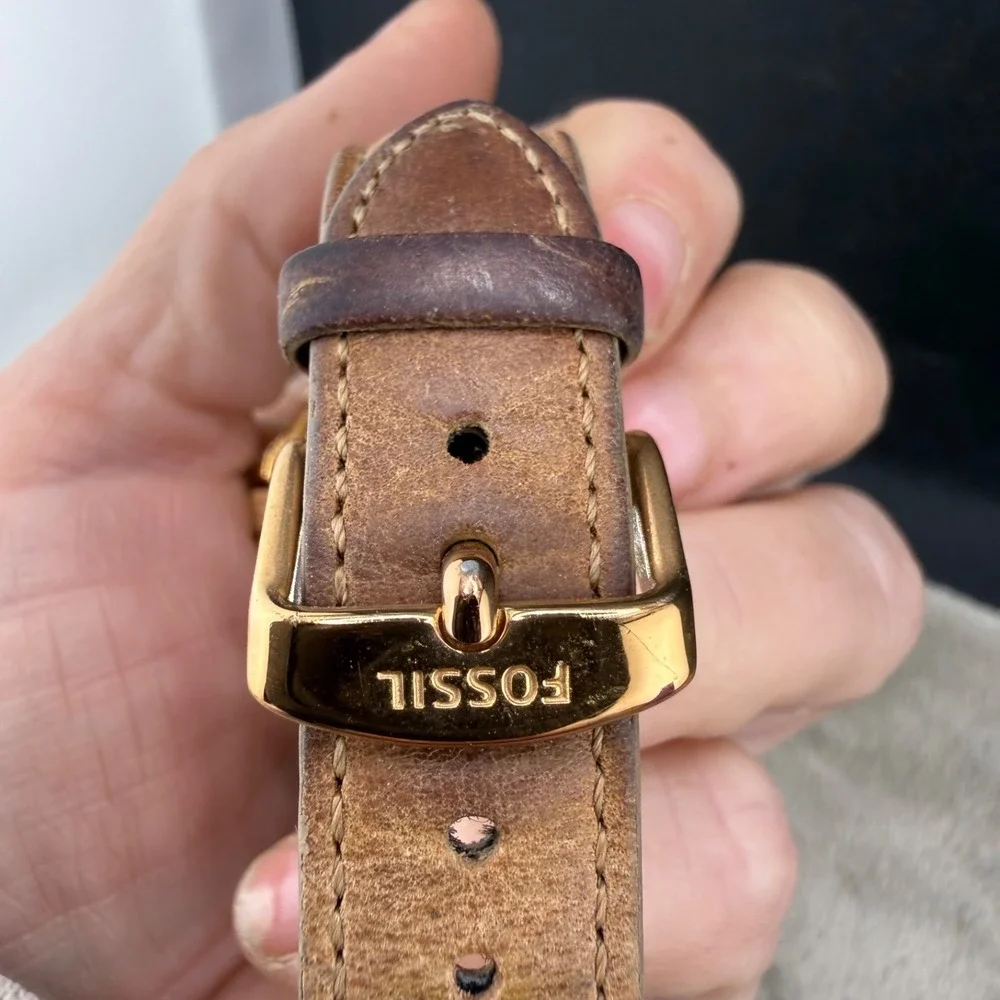 Vintage Fossil Watch Riley Women's Rose Gold Tone UNTESTED‎